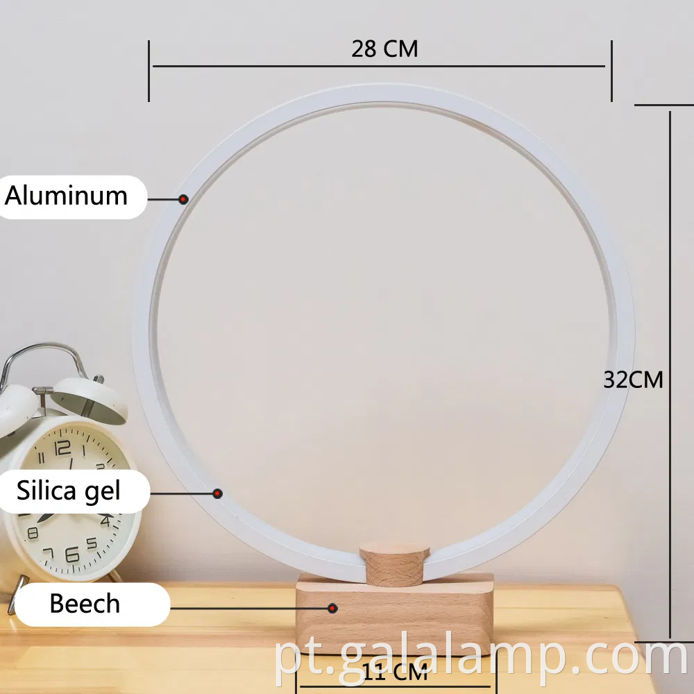 Madeira sólida inteligente, lâmpada de mesa LED, criatividade única, presente USB